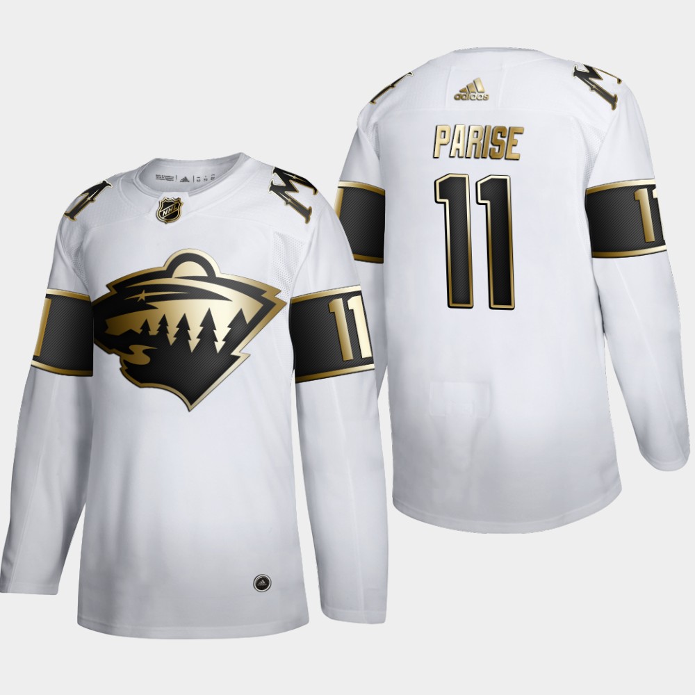 Minnesota Wild #11 Zach Parise Men Adidas White Golden Edition Limited Stitched NHL Jersey